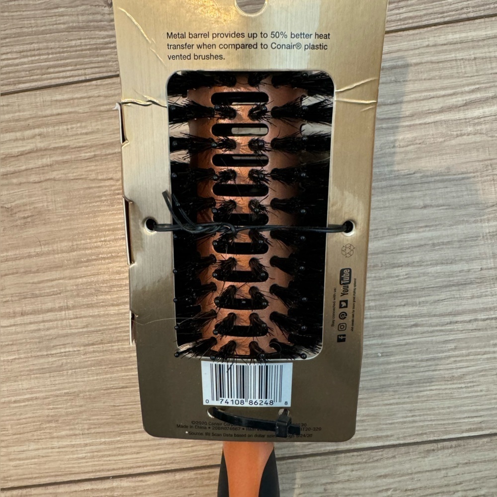 NWT Conair Quick Blow-Dry Pro Copper Hair Brush - Picture 7 of 8